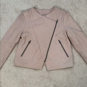 Cupcakes and Cashmere Blush Leather Blazer Jacket - M